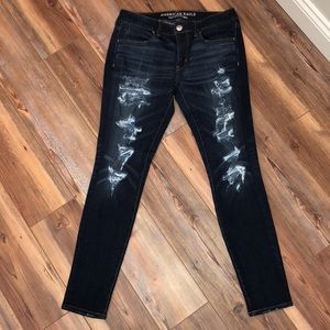 American Eagle Dark Wash Ripped Jeans